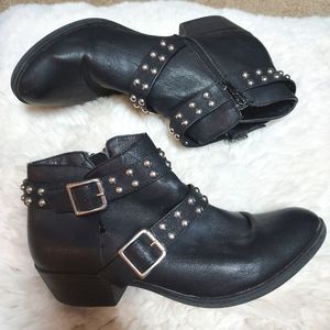 Studded Buckle Boots